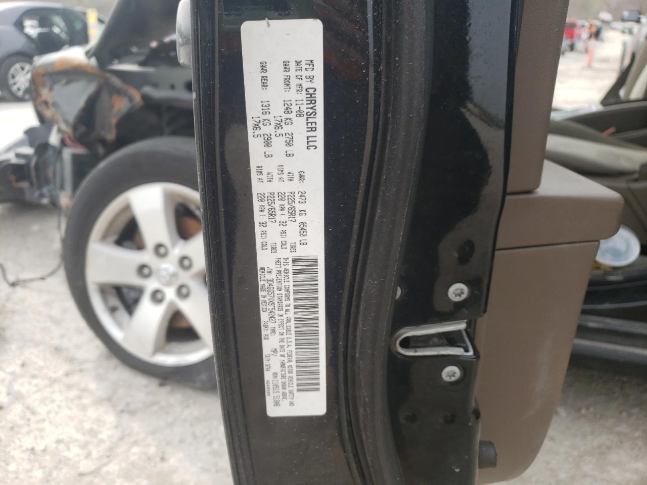 Photo 10 from auction – 2009 DODGE JOURNEY SX with VIN 3D4GG57VX9T542427