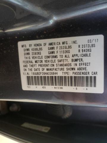 Photo 10 from auction – 2017 ACURA TLX with VIN 19UUB2F36HA006644