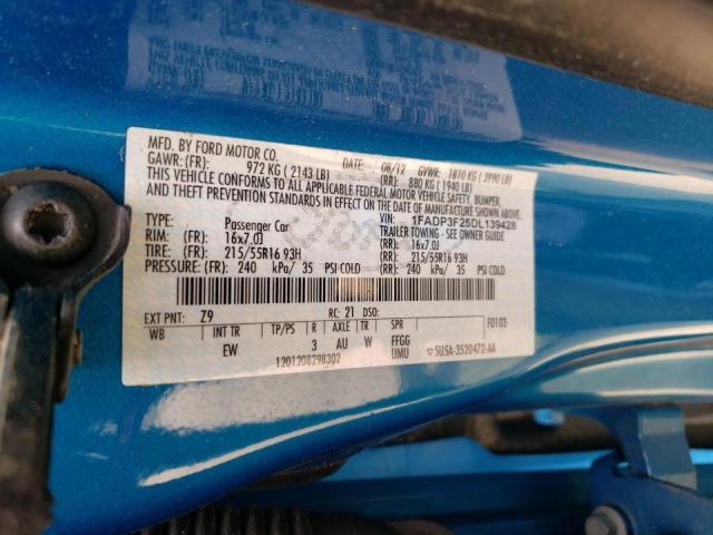 Photo 10 from auction – 2013 FORD FOCUS SE with VIN 1FADP3F25DL139428