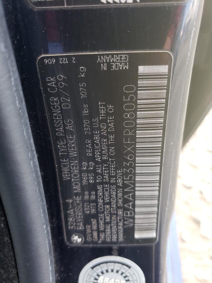 Photo 10 from auction – 1999 BMW 328 I AUTO with VIN WBAAM5336XFR08050