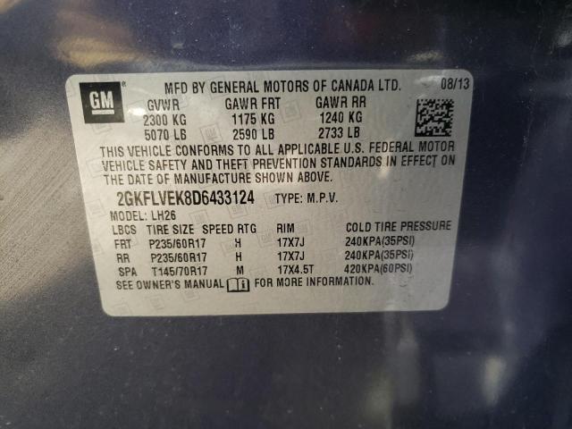 Photo 10 from auction – 2013 GMC TERRAIN SL with VIN 2GKFLVEK8D6433124