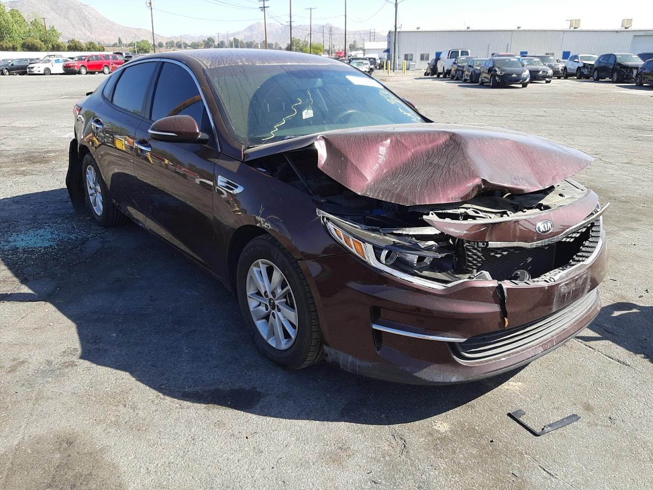 KIA OPTIMA LX 2018 with VIN 5XXGT4L34JG198228 - Photo from auction