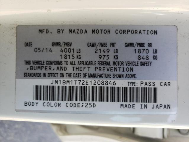 Photo 10 from auction – 2014 MAZDA 3 SV with VIN JM1BM1T72E1208846