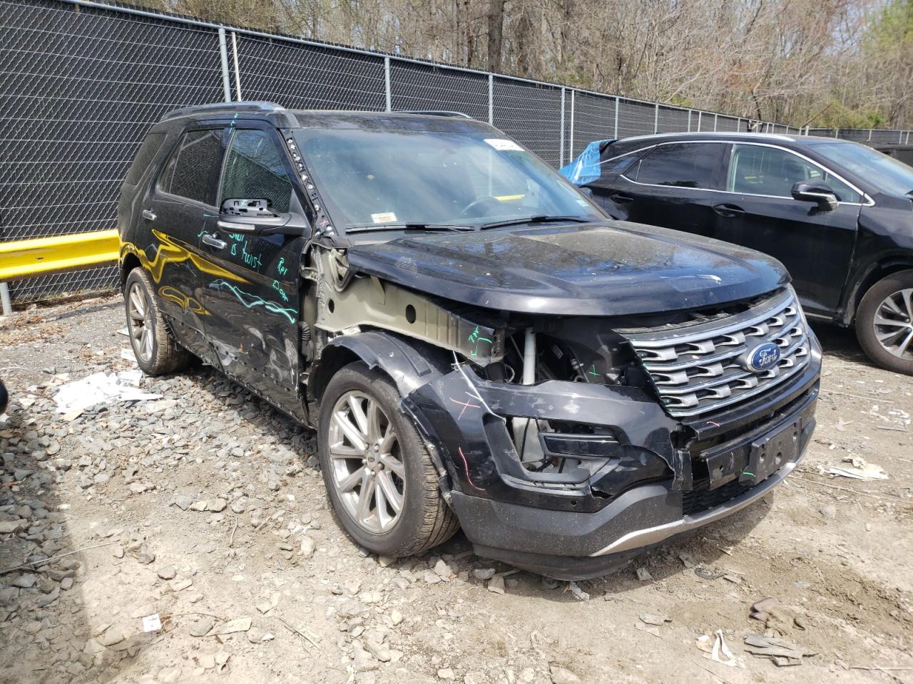 FORD EXPLORER L 2017 with VIN 1FM5K7F86HGC38195 - Photo from auction