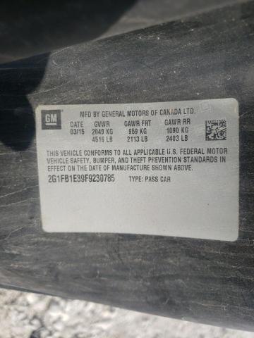 Photo 10 from auction – 2015 CHEVROLET CAMARO LS with VIN 2G1FB1E39F9230785