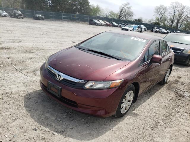 Photo 2 from auction – 2012 HONDA CIVIC LX with VIN 19XFB2F50CE082584