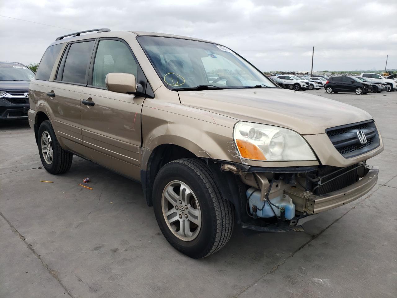 HONDA PILOT EX 2004 with VIN 2HKYF184X4H596760 - Photo from auction