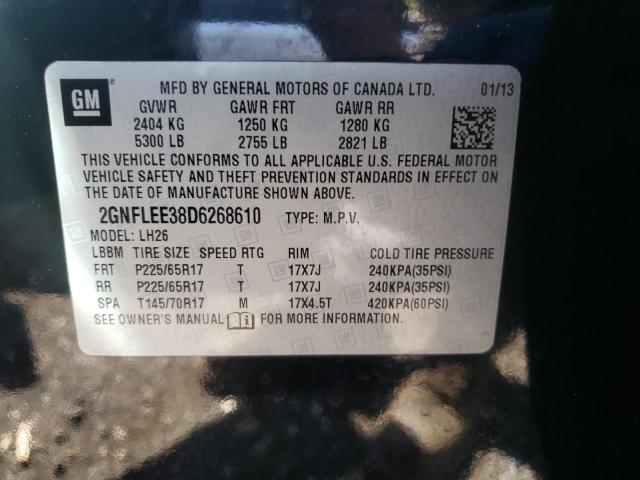 Photo 10 from auction – 2013 CHEVROLET EQUINOX LT with VIN 2GNFLEE38D6268610