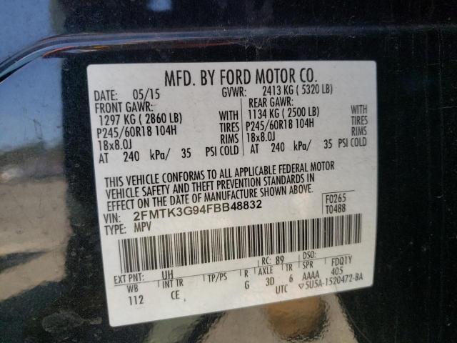 Photo 10 from auction – 2015 FORD EDGE SE with VIN 2FMTK3G94FBB48832