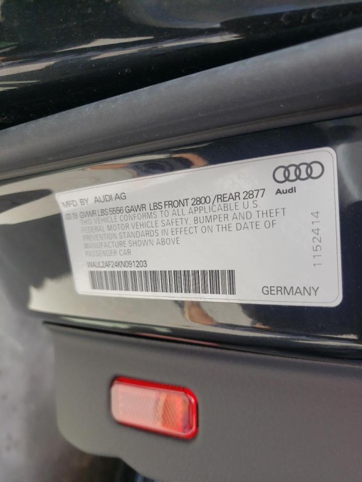 Photo 10 from auction – 2019 AUDI A6 PREMIUM with VIN WAUL2AF24KN091203