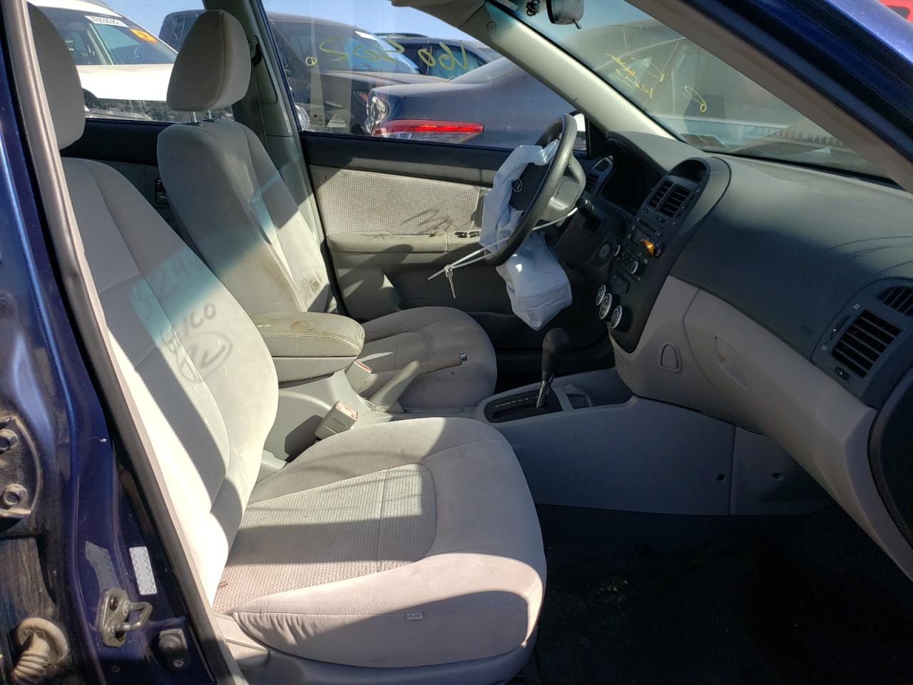 Photo 5 from auction – 2007 KIA SPECTRA EX with VIN KNAFE121275420649