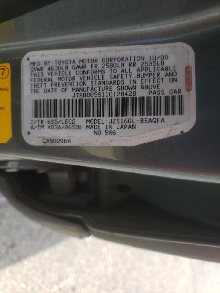 Photo 10 from auction – 2001 LEXUS GS 300 with VIN JT8BD69S110128428