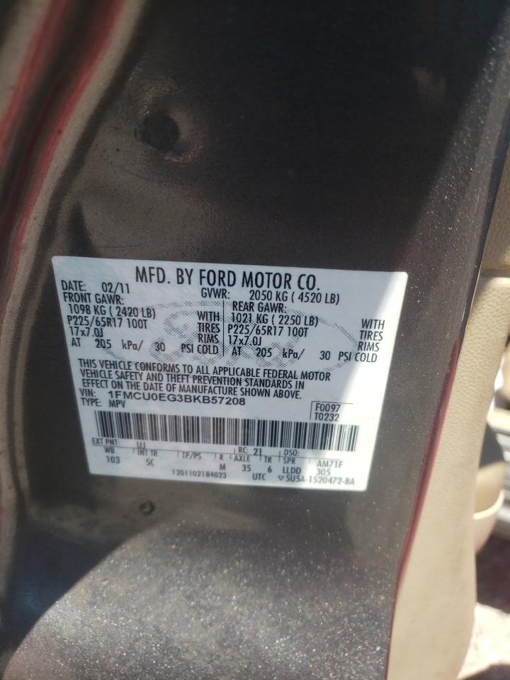 Photo 10 from auction – 2011 FORD ESCAPE LIM with VIN 1FMCU0EG3BKB57208