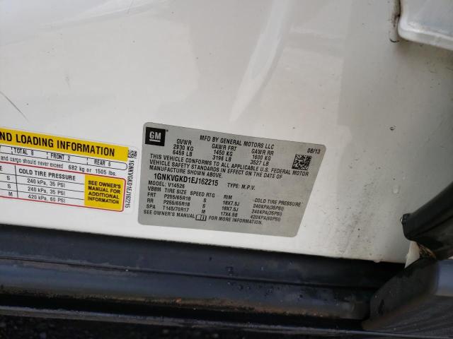 Photo 10 from auction – 2014 CHEVROLET TRAVERSE L with VIN 1GNKVGKD1EJ162215