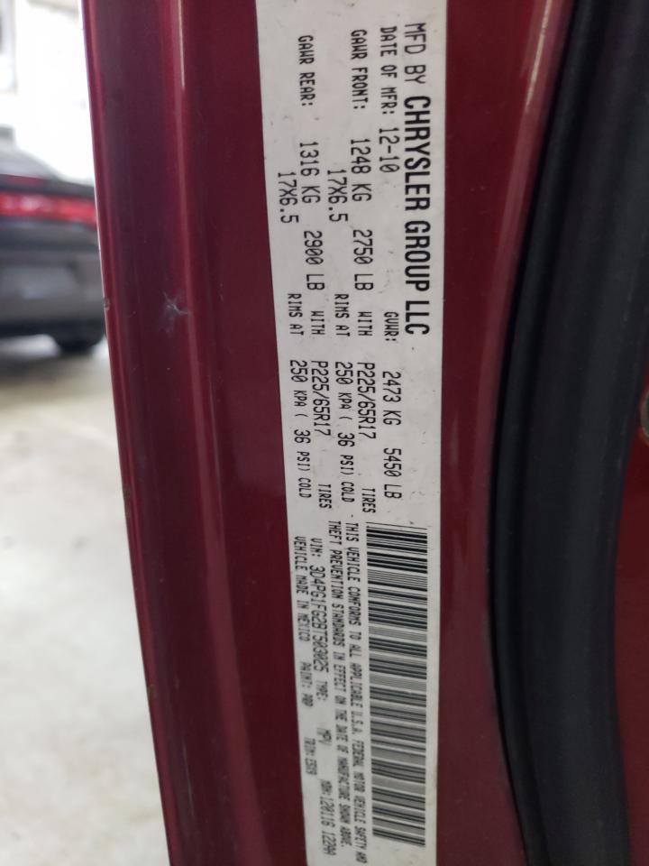Photo 10 from auction – 2011 DODGE JOURNEY MA with VIN 3D4PG1FG2BT503025
