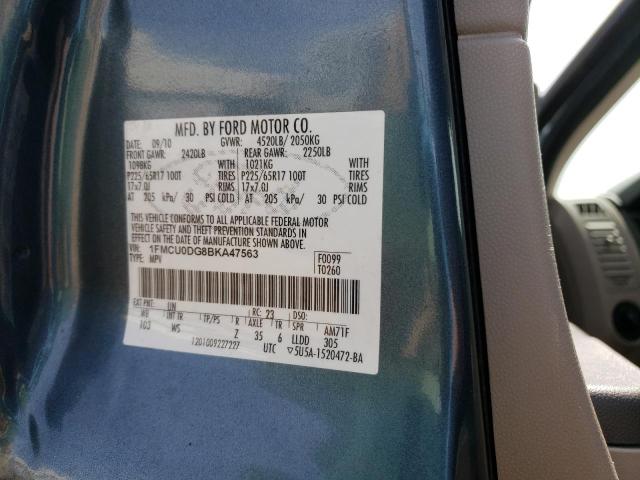 Photo 10 from auction – 2011 FORD ESCAPE XLT with VIN 1FMCU0DG8BKA47563