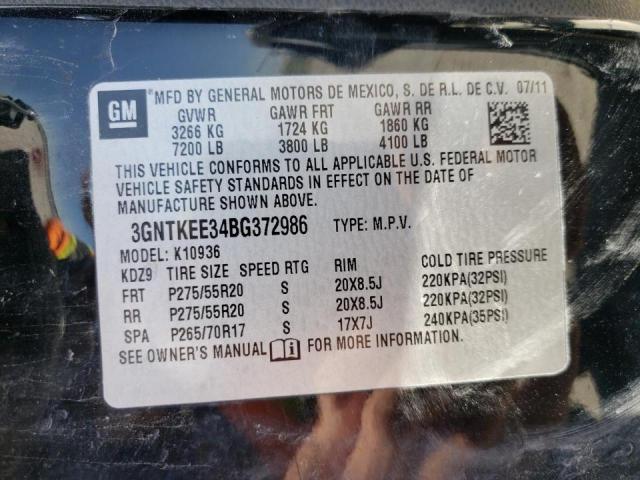 Photo 10 from auction – 2011 CHEVROLET AVALANCHE with VIN 3GNTKEE34BG372986