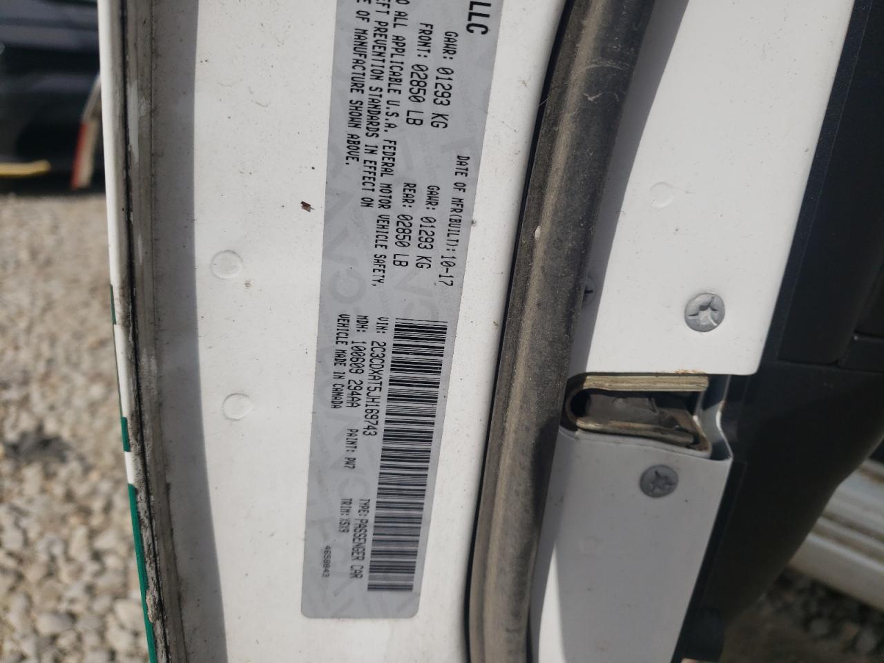 Photo 10 from auction – 2018 DODGE CHARGER PO with VIN 2C3CDXAT5JH169743