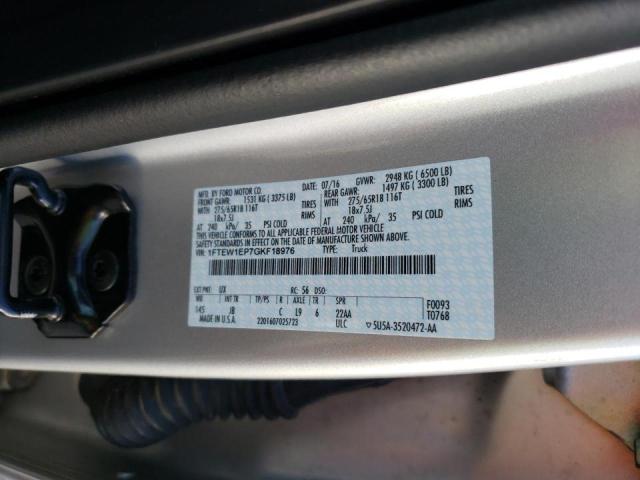 Photo 10 from auction – 2016 FORD F150 SUPER with VIN 1FTEW1EP7GKF18976