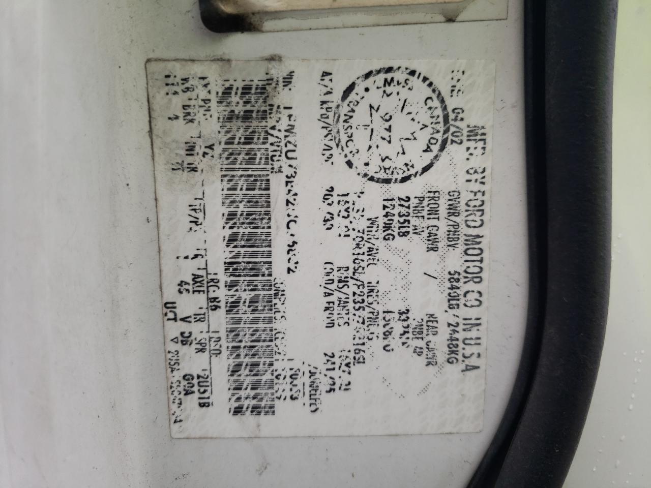 Photo 10 from auction – 2002 FORD EXPLORER X with VIN 1FMZU73E42UC76832