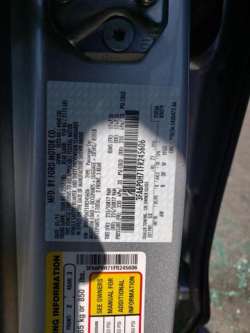 Photo 10 from auction – 2015 FORD FUSION SE with VIN 3FA6P0H71FR245606