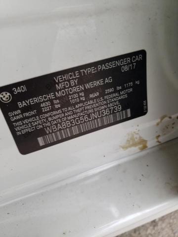 Photo 10 from auction – 2018 BMW 340 I with VIN WBA8B3G56JNU36739