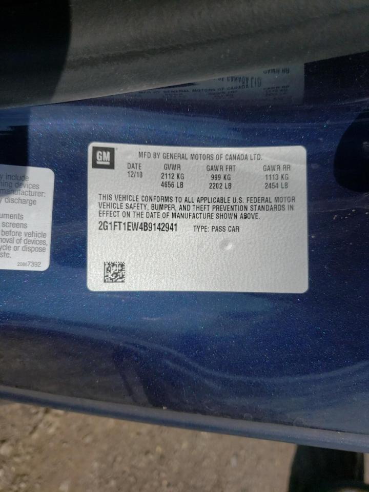 Photo 10 from auction – 2011 CHEVROLET CAMARO 2SS with VIN 2G1FT1EW4B9142941