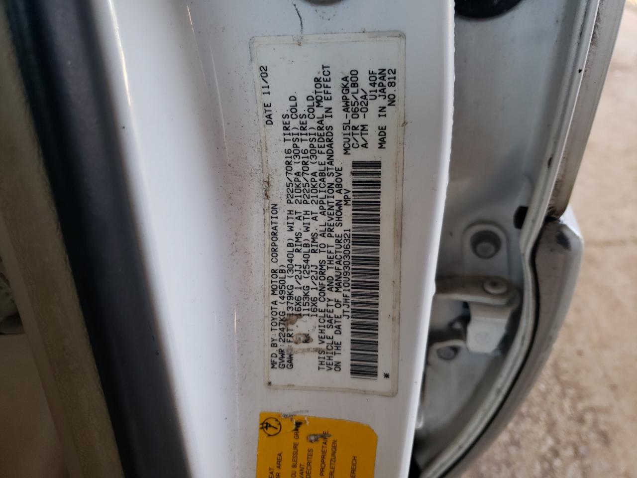 Photo 10 from auction – 2003 LEXUS RX 300 with VIN JTJHF10U930306321