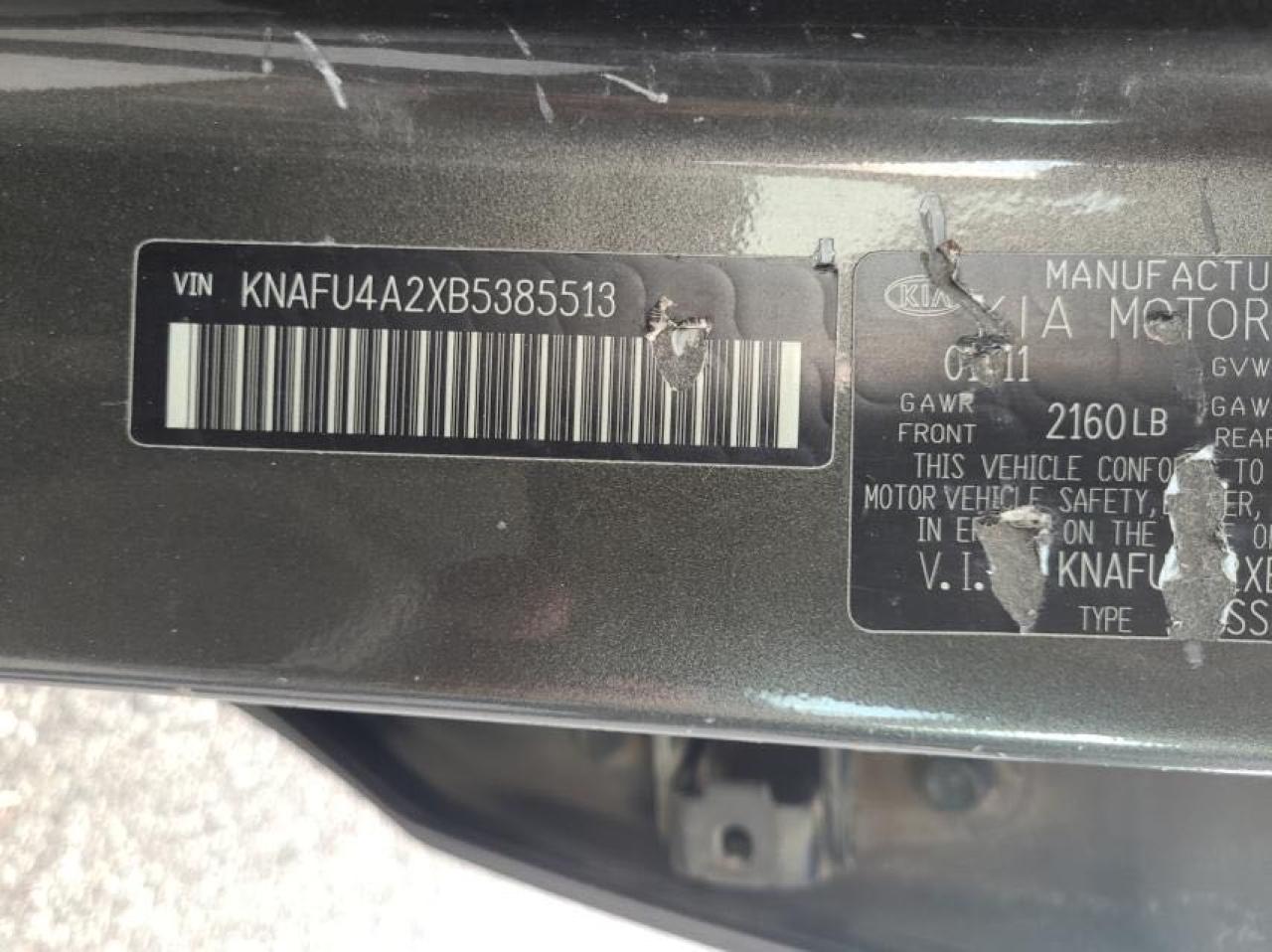 Foto 10 de la subasta – 2011 KIA FORTE EX con VIN KNAFU4A2XB5385513