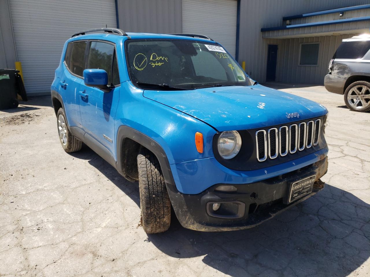 JEEP RENEGADE L 2015 with VIN ZACCJBBT0FPB70985 - Photo from auction