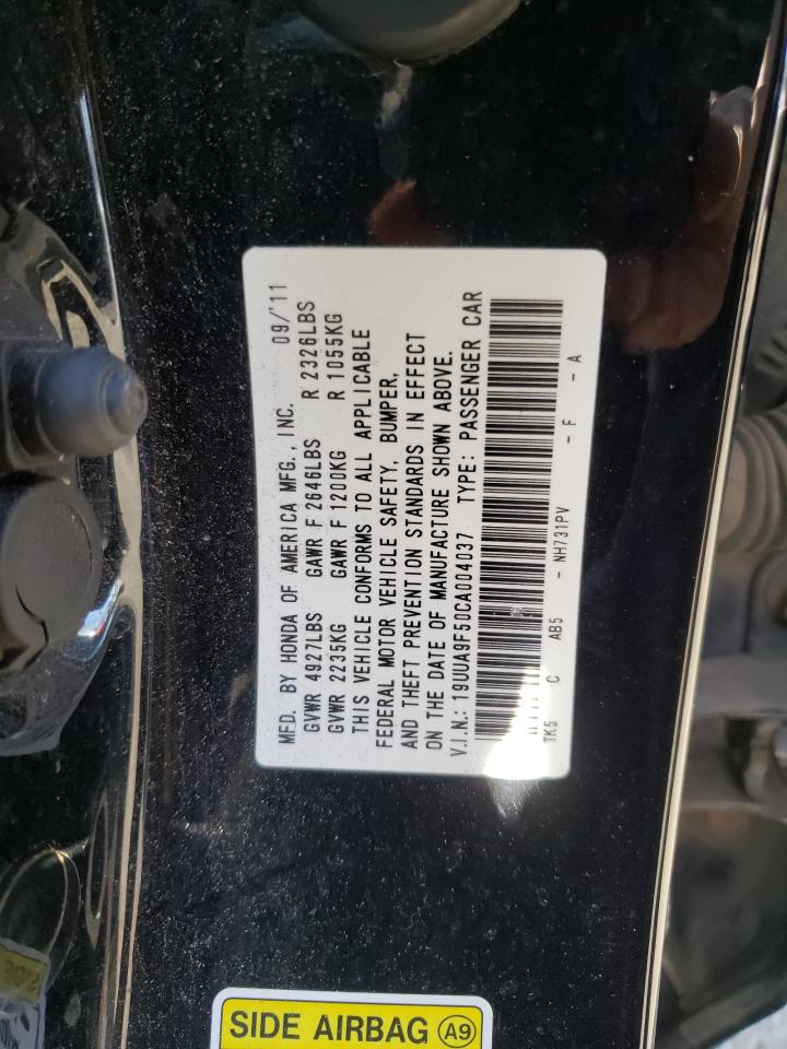 Photo 10 from auction – 2012 ACURA TL with VIN 19UUA9F50CA004037