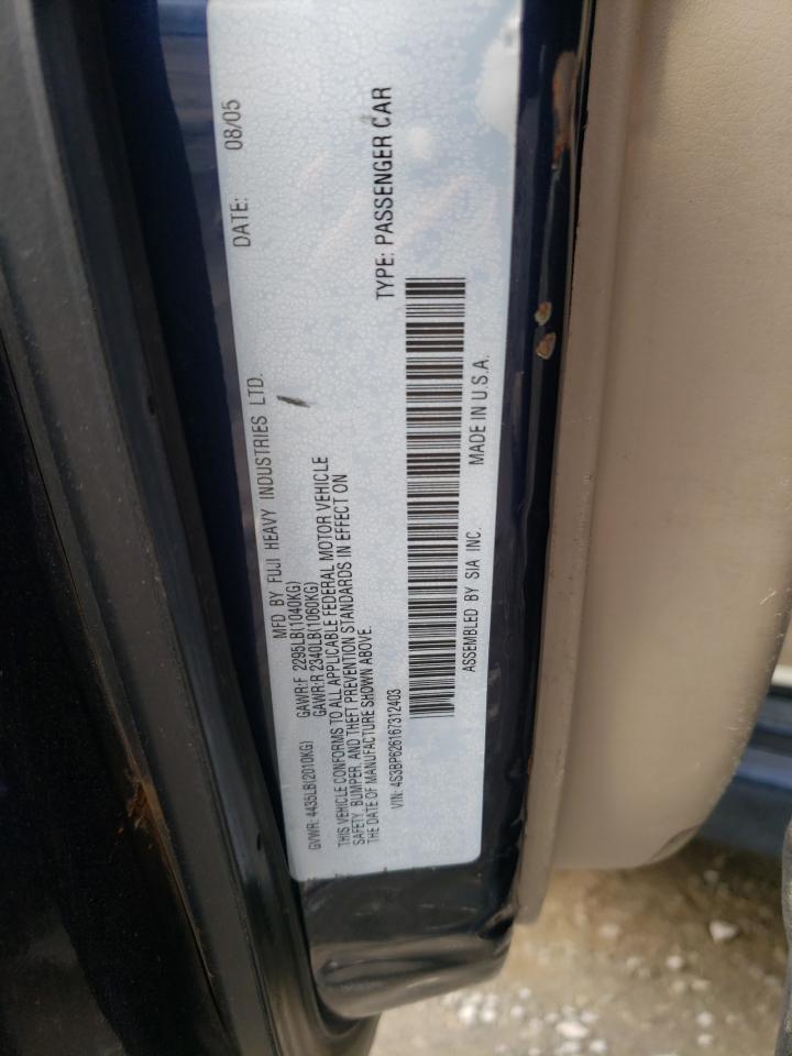 Photo 10 from auction – 2006 SUBARU LEGACY 2.5 with VIN 4S3BP626167312403