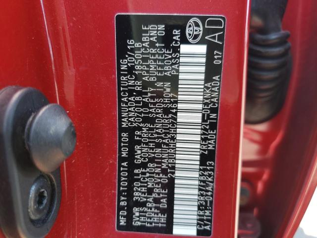 Photo 10 from auction – 2017 TOYOTA COROLLA L with VIN 2T1BURHE3HC774617