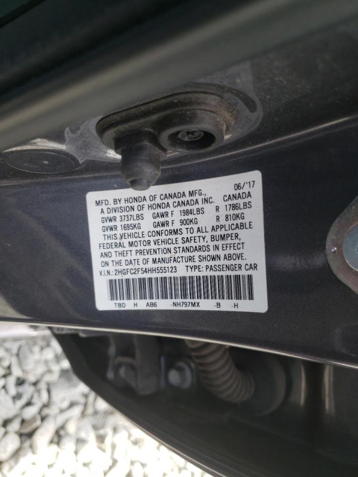 Photo 10 from auction – 2017 HONDA CIVIC LX with VIN 2HGFC2F54HH555123