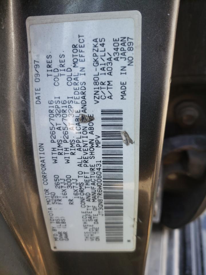 Photo 10 from auction – 1998 TOYOTA 4RUNNER LI with VIN JT3GN87R6W0060431