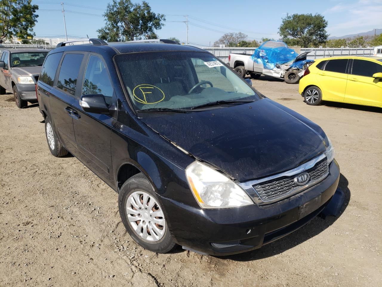 KIA SEDONA LX 2012 with VIN KNDMG4C75C6494368 - Photo from auction