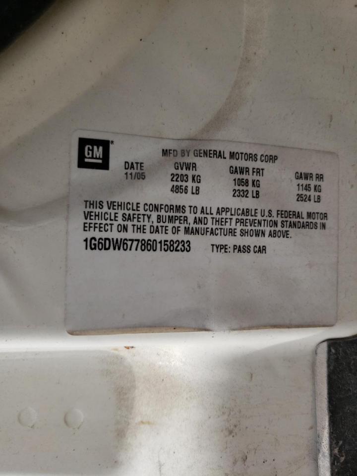 Photo 10 from auction – 2006 CADILLAC STS with VIN 1G6DW677860158233