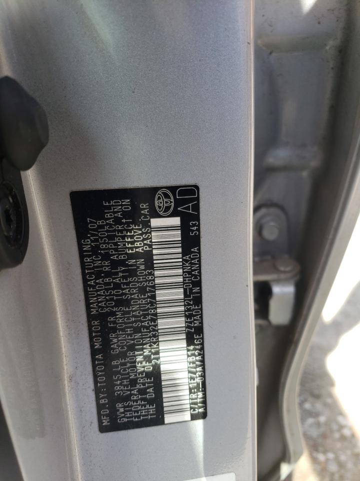 Photo 10 from auction – 2008 TOYOTA COROLLA MA with VIN 2T1KR32E78C717683