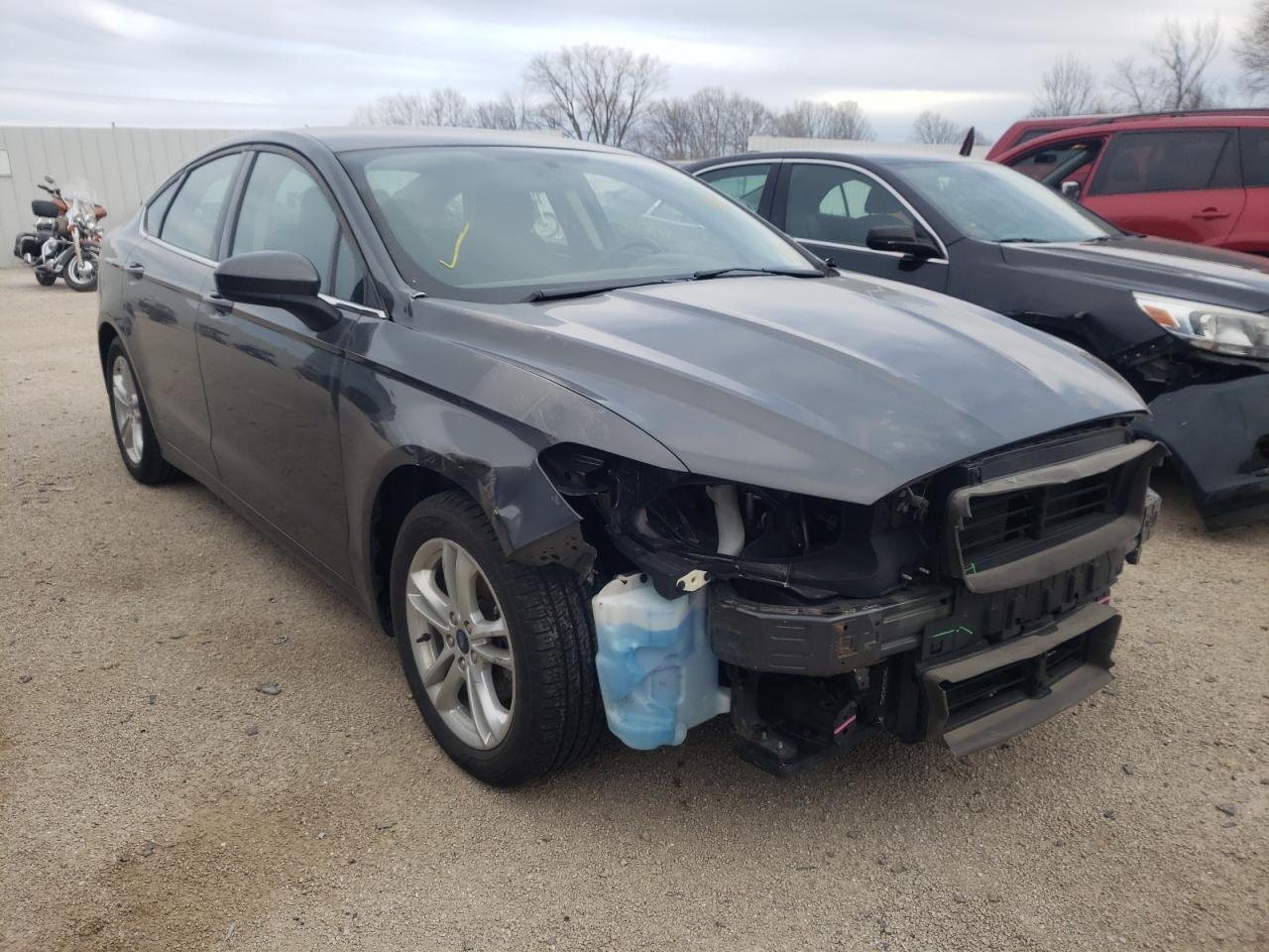 FORD FUSION SE 2018 with VIN 3FA6P0HD7JR230090 - Photo from auction
