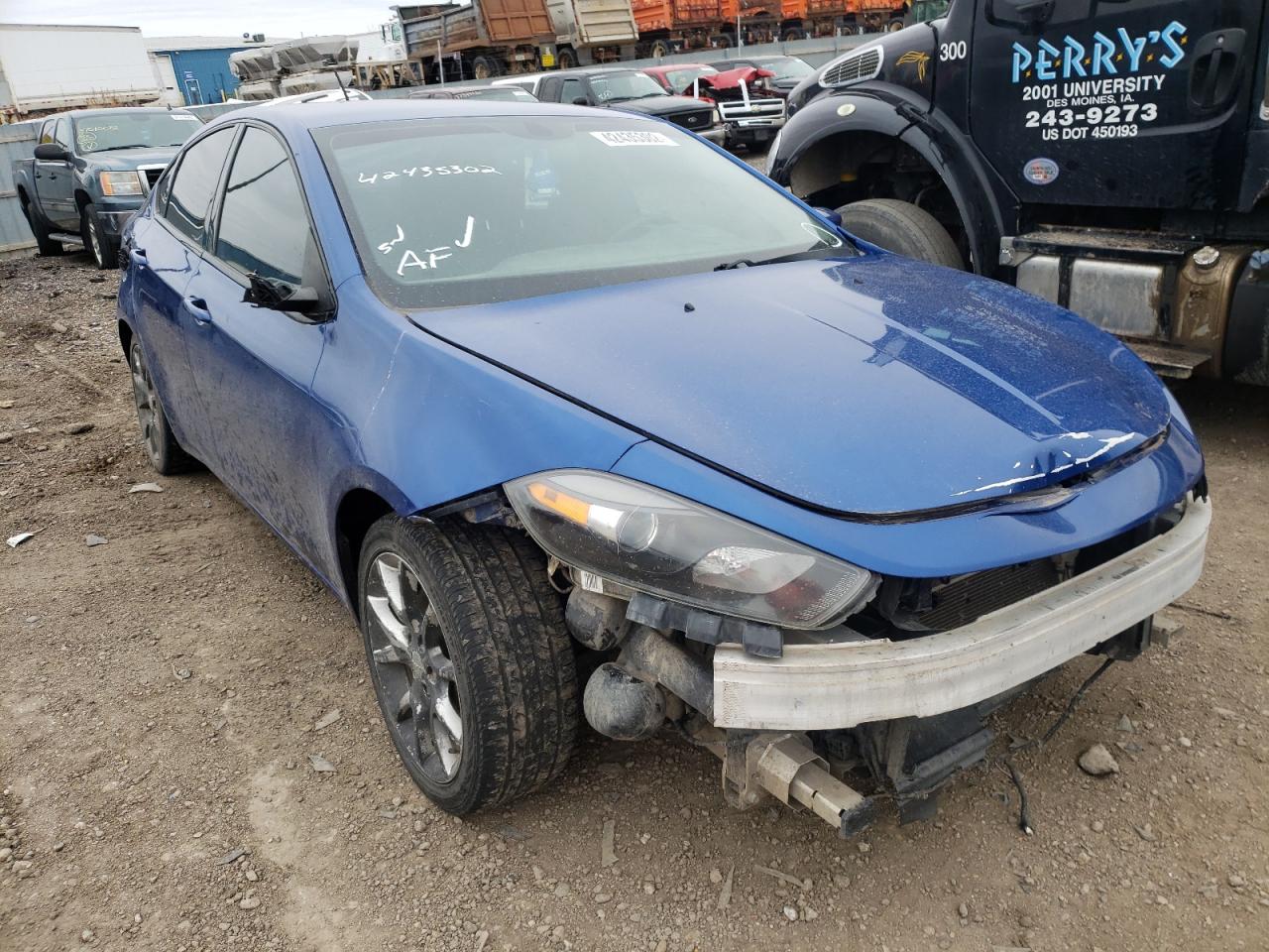 DODGE DART SXT 2013 with VIN 1C3CDFBA3DD340126 - Photo from auction