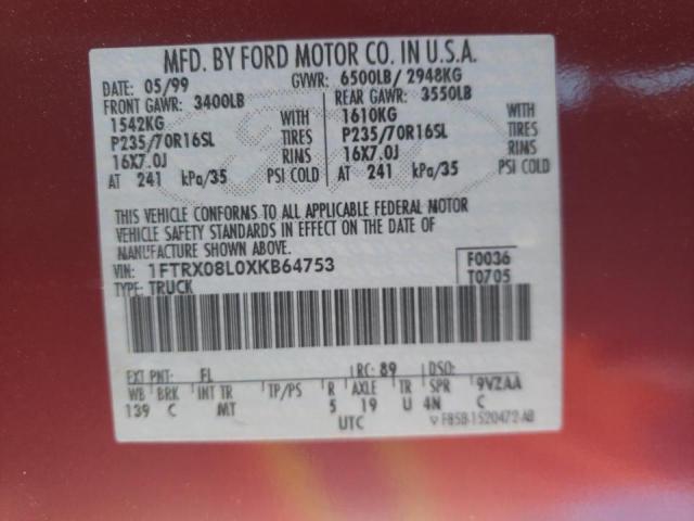 Photo 10 from auction – 2005 FORD F150 SUPER with VIN 1FTRX08L0XKB64753