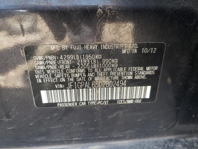 Zdjęcie 10 z aukcji – 2013 SUBARU IMPREZA SP z VIN JF1GPAL65D2802494