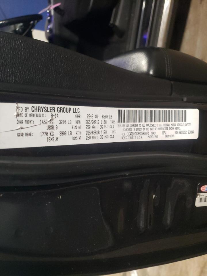 Photo 10 from auction – 2014 DODGE DURANGO SX with VIN 1C4RDHAG9EC595071