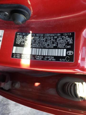Photo 10 from auction – 2014 TOYOTA PRIUS with VIN JTDKN3DU1E1766944