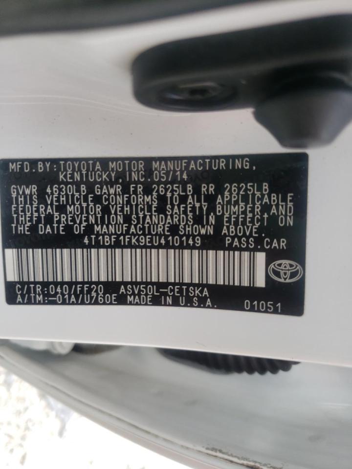 Photo 10 from auction – 2014 TOYOTA CAMRY L with VIN 4T1BF1FK9EU410149