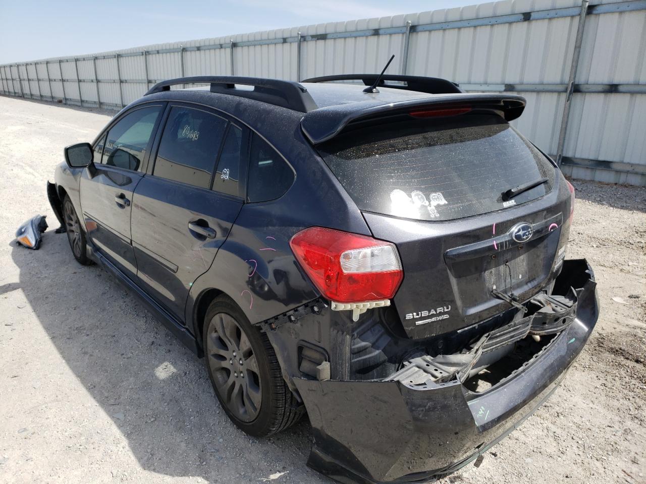 Photo 3 from auction – 2013 SUBARU IMPREZA SP with VIN JF1GPAL60DH831589