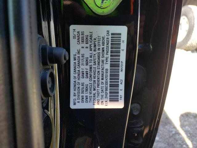 Photo 10 from auction – 2014 HONDA CIVIC SI with VIN 2HGFB6E50EH701959