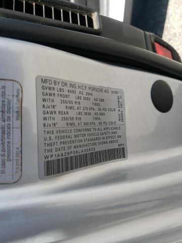 Photo 10 from auction – 2008 PORSCHE CAYENNE with VIN WP1AA29P08LA00635