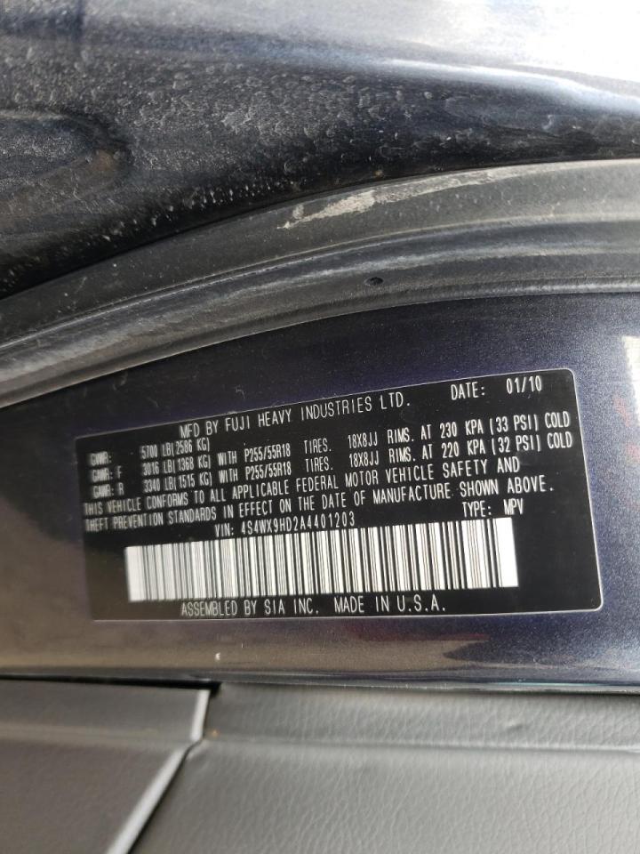 Photo 10 from auction – 2010 SUBARU TRIBECA LI with VIN 4S4WX9HD2A4401203