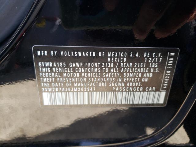 Photo 10 from auction – 2018 VOLKSWAGEN JETTA S with VIN 3VW2B7AJ6JM263947